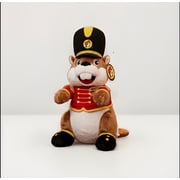 Buc-ee's christmas plush beaver solider with red coat and black hat