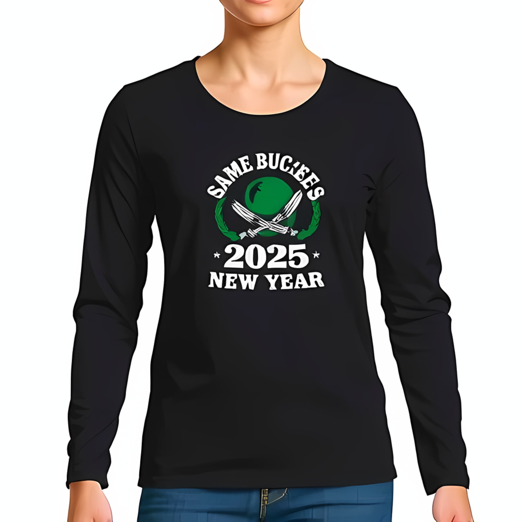 Bucees 2025 New Year Long Sleeve TShirt with Circular Graphic