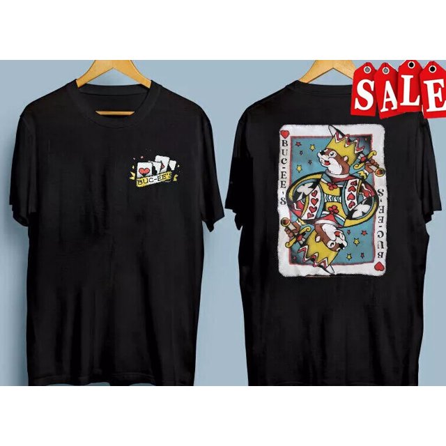 Bucees Logo Shirt King Of Hearts Crown Cards New Tee