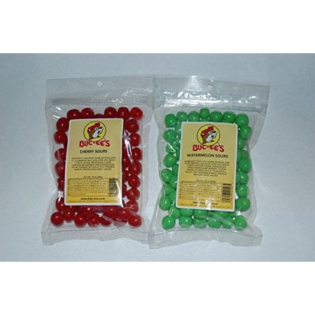 Buc-ees World Famous Sour Candy Bundle (Cherry Sours & Watermelon Sours)