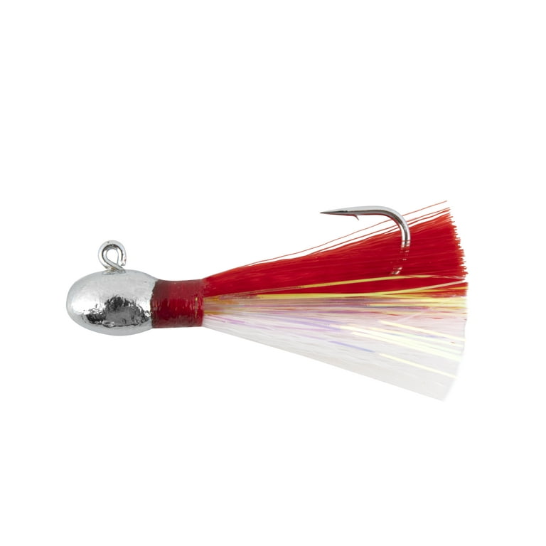Buccaneer Pompano Jig, Chrome & Red, 3/8 Oz. 3 Count