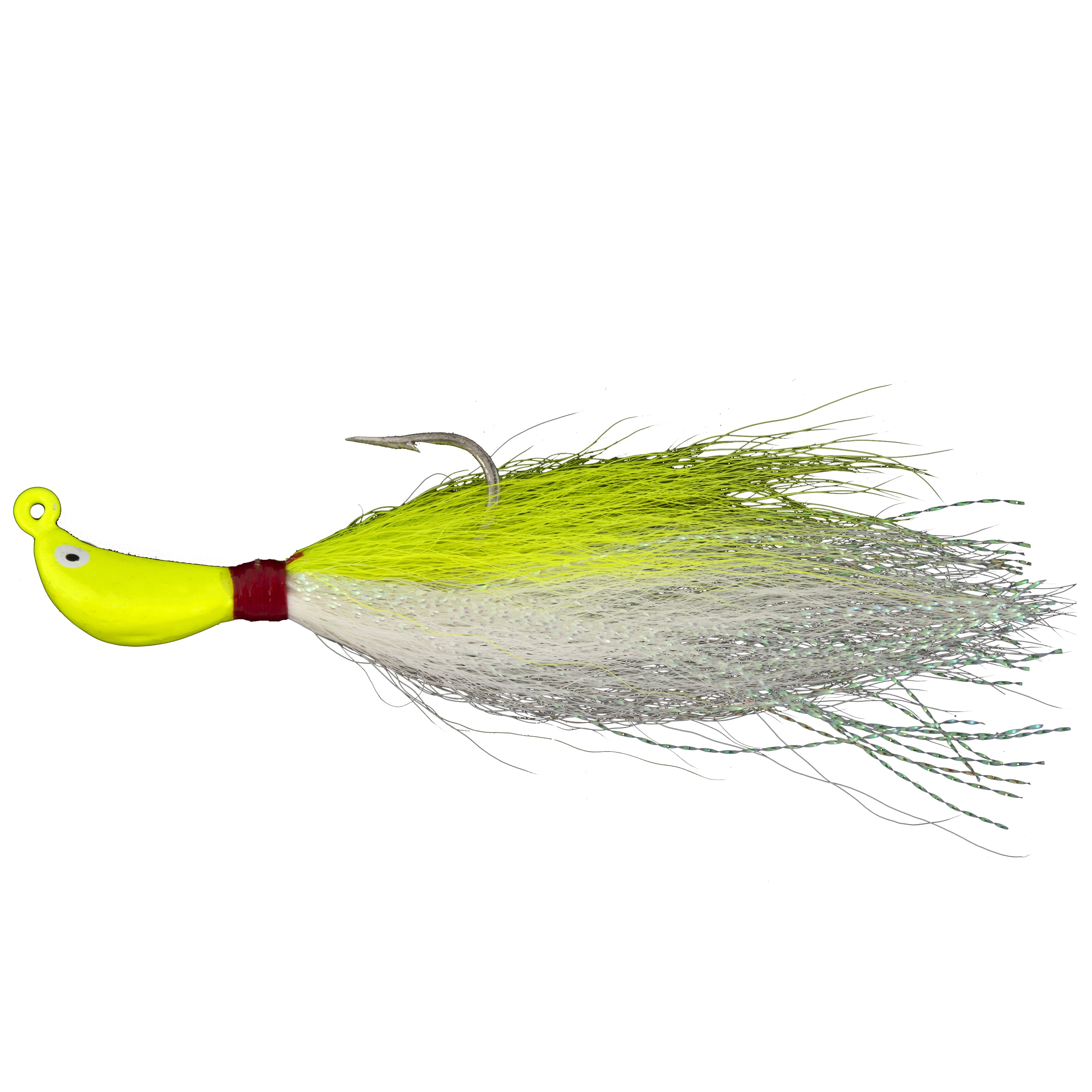 Buccaneer Saltwater Skimmer Jig, Chartreuse, White, 1/2 oz