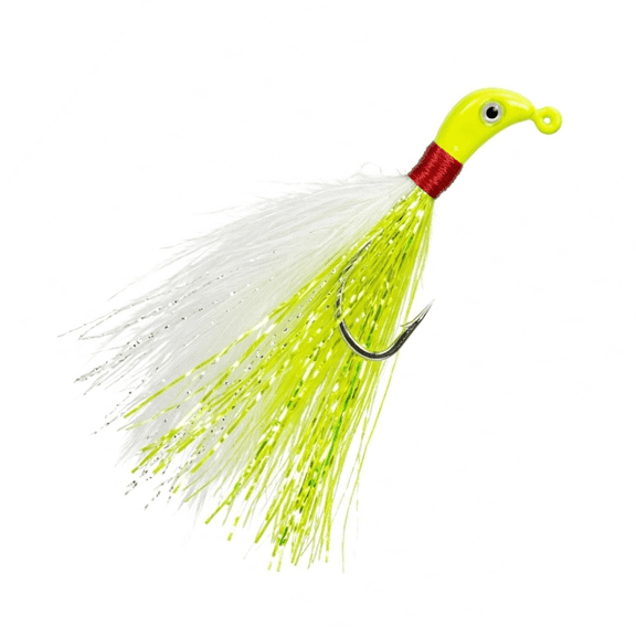 Buccaneer Saltwater Skimmer Jig 1/4 oz Chartreuse/White