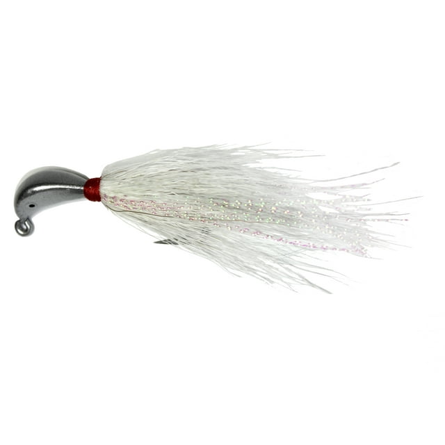 Buccaneer Saltwater Skimmer Jig, Silver, White, 1/2 oz