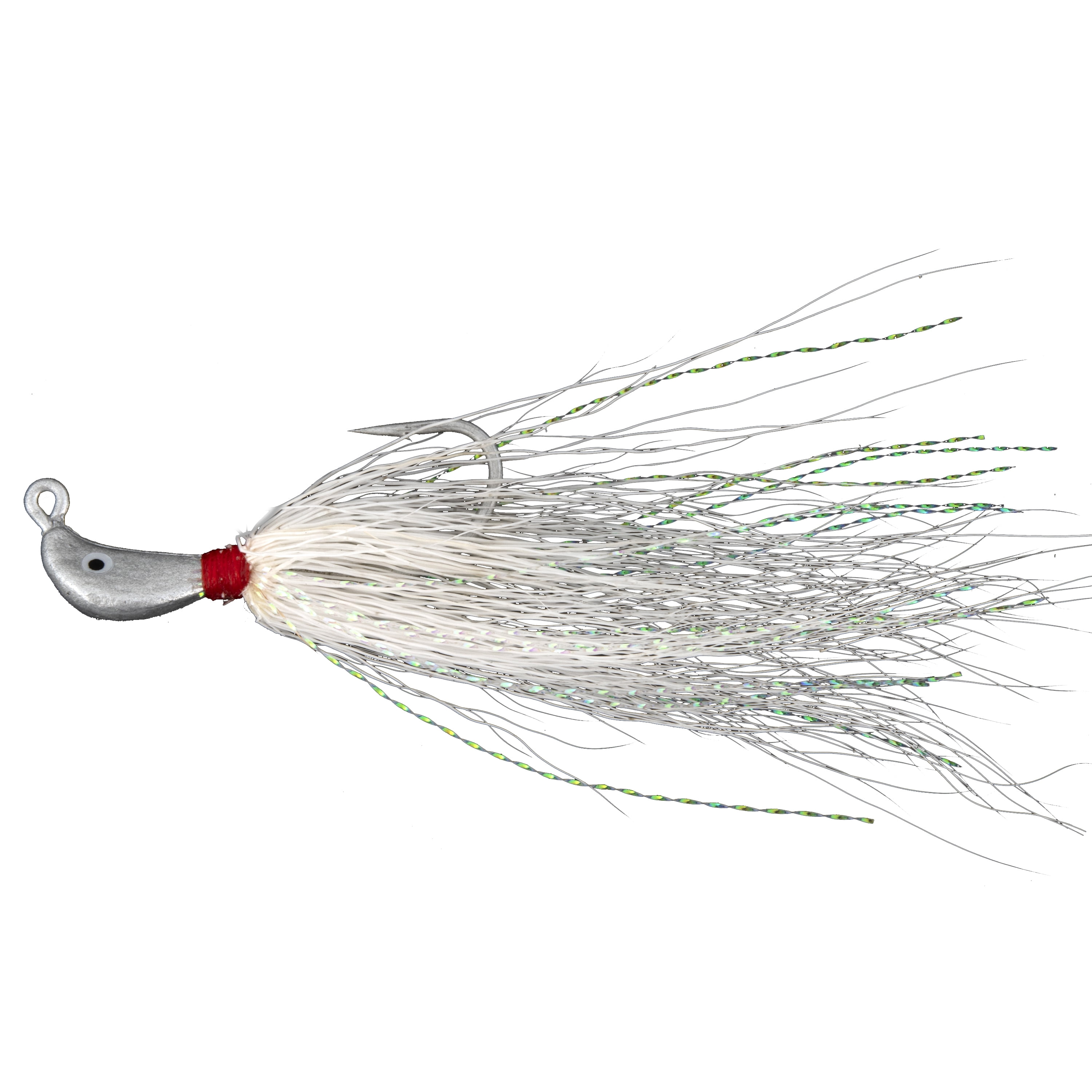 Buccaneer Saltwater Skimmer Jig, Silver, White, 1/4 oz