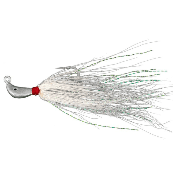 Buccaneer Saltwater Skimmer Jig 1/4 oz Silver and White.