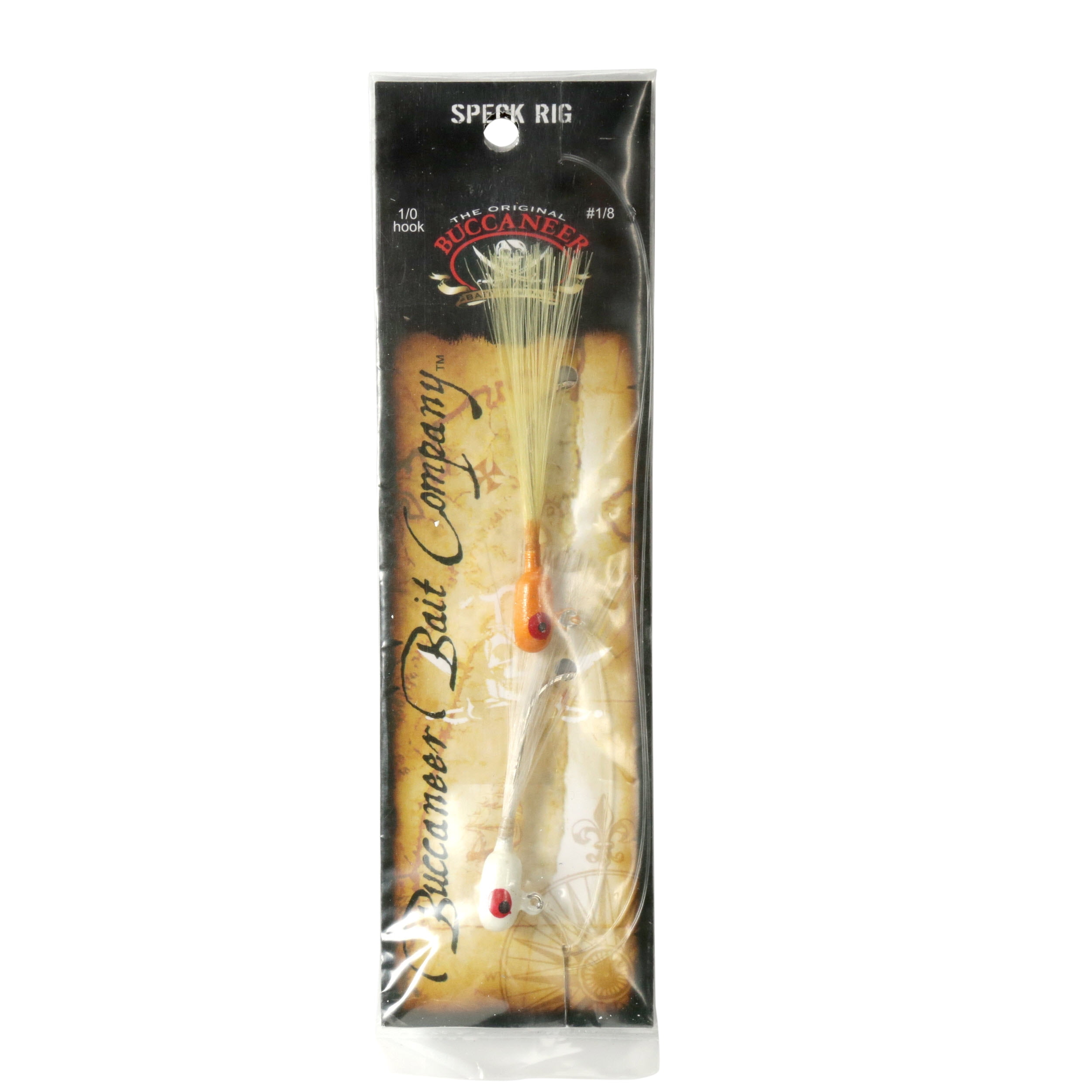 Buccaneer Saltwater Speck Rig, White, 1/8 oz, 2 Count - Walmart.com