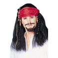 thumbnail image 1 of Buccaneer Wig with Bandana (Black), 1 of 2