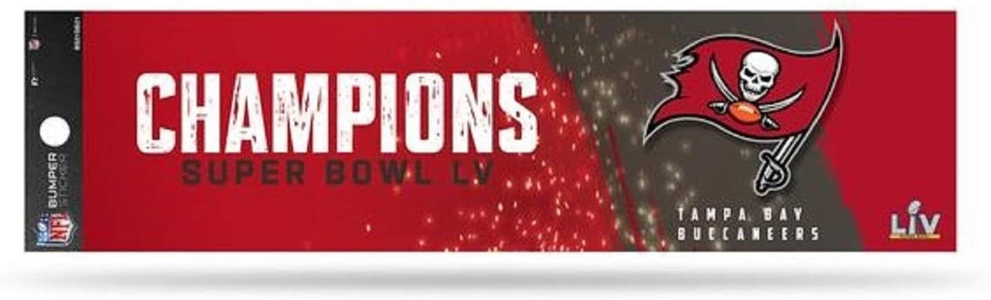 Buccaneers LV Champions Large 7 Inch Sticker Flat Vinyl Die Cut Decal Auto  Home Football 