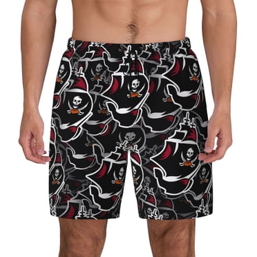 Santa Pop Art Swim Trunks For Men – Quick Dry, Elastic Waist, Fun Christmas Beach Shorts