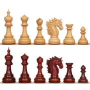Bucephalus Staunton Chess Set with Padauk & Boxwood Pieces - 4.5 King