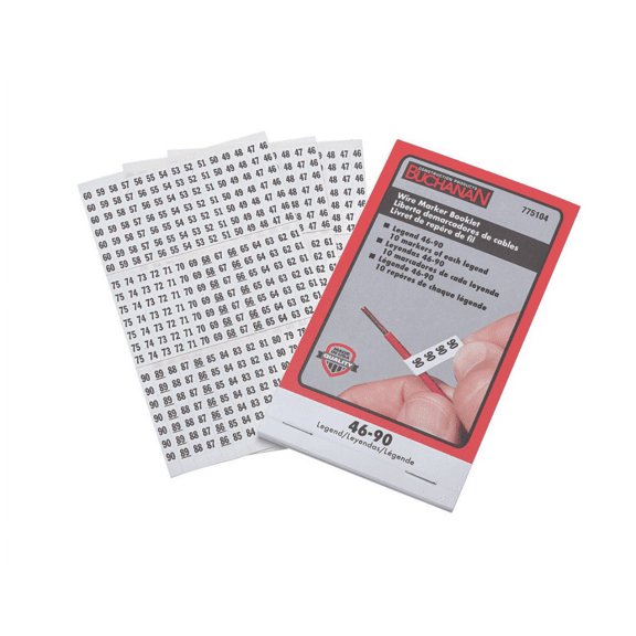 Buchanan - 775104 Wire Marker Book Legend 46-90