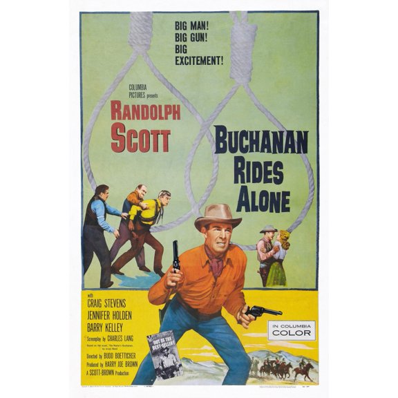 Buchanan Rides Alone (Aka The Name'S Buchanan) Poster Art Center: Randolph Scott 1958. Movie Poster Masterprint (11 x 17)