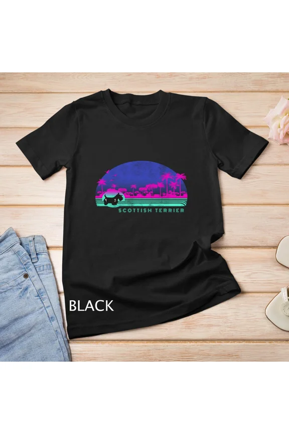 Buchanan Scottie Dog Scottish Terrier Scotty Tartan Plaid Unisex Tshirt