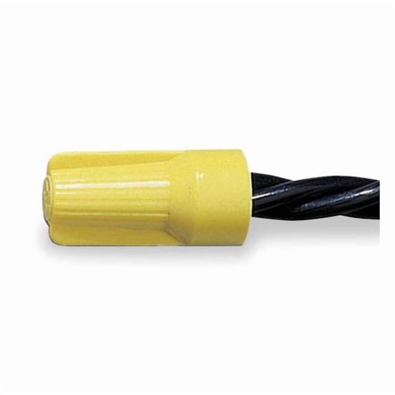 Twist-On Wire Connector, 10 AWG Max, Yellow, Nylon Insulation, 600 V, 100 PK