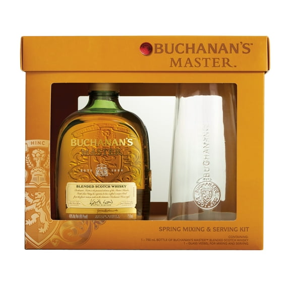 Buchanan's Master Blended Scotch Whisky, 750 ml Bottle, 40% ABV, with Carafe