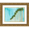 thumbnail image 1 of Bucheli, Amaya 24x18 Gold Ornate Wood Framed with Double Matting Museum Art Print Titled - Blue Skies and Palm Trees, 1 of 4