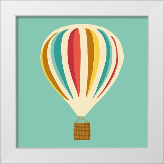 Bucheli, Jen 12x12 White Modern Wood Framed Museum Art Print Titled - Hot Air Balloon II