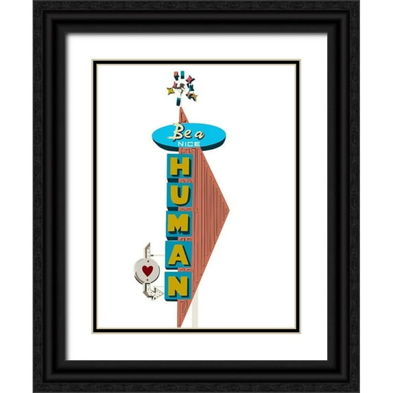 Bucheli, Jen 12x14 Black Ornate Wood Framed with Double Matting Museum Art Print Titled - Inspirational Signs II