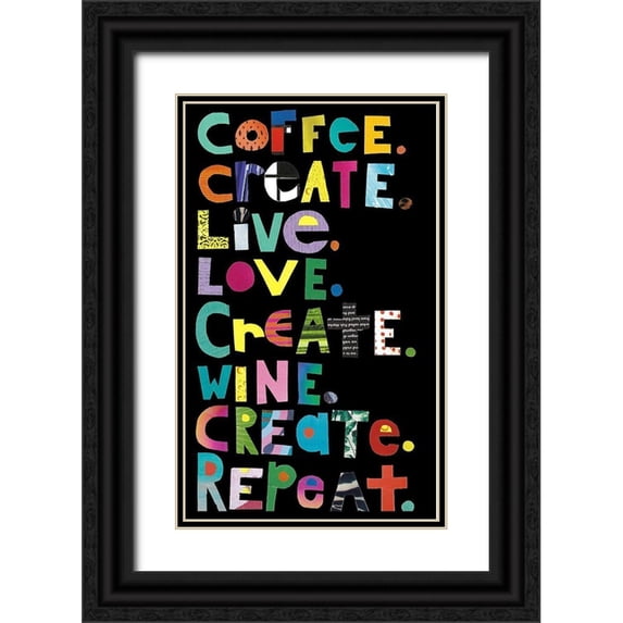 Bucheli, Jen 12x18 Black Ornate Wood Framed with Double Matting Museum Art Print Titled - Create