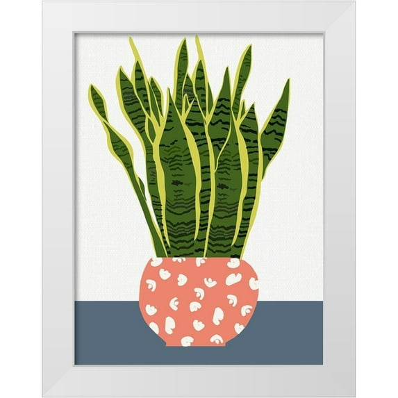 Bucheli, Jen 15x18 White Modern Wood Framed Museum Art Print Titled - Potted Plant