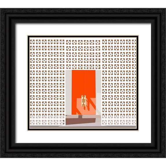 Bucheli, Jen 17x15 Black Ornate Wood Framed with Double Matting Museum Art Print Titled - Mid Century Modern Front Door