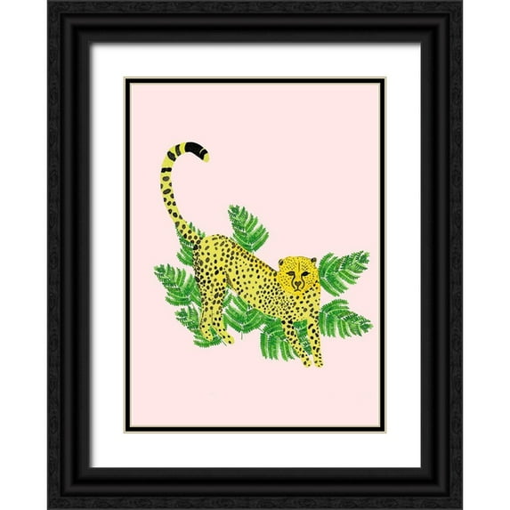 Bucheli, Jen 18x24 Black Ornate Wood Framed with Double Matting Museum Art Print Titled - Cheetah On The Lookout I
