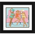thumbnail image 1 of Bucheli, Jen 23x20 Black Ornate Wood Framed with Double Matting Museum Art Print Titled - Lounging Ladies On Pink Chairs, 1 of 4