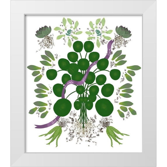 Bucheli, Jen 26x30 White Modern Wood Framed Museum Art Print Titled - Grown With Love