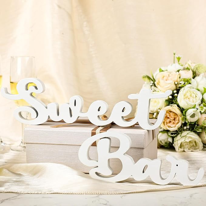Bucherry Wooden Sweet Bar Table Sign Wedding Sweet Bar Table ...