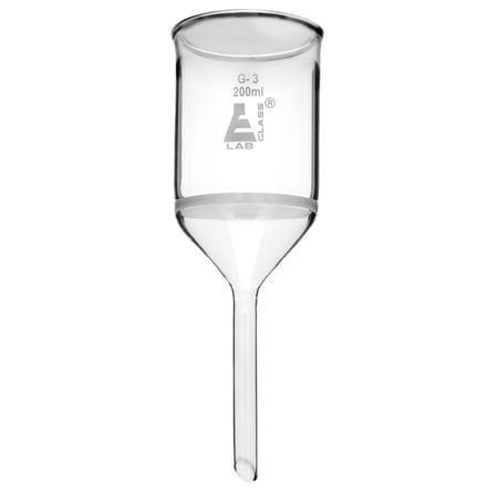 Buchner Funnel, 200ml capacity, Plain Stem - Borosilicate Glass - Eisco labs