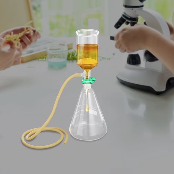 Clear Buchner Funnel1000mlFunnel Filtering Kit Sand Core Funnel Filtration Devic