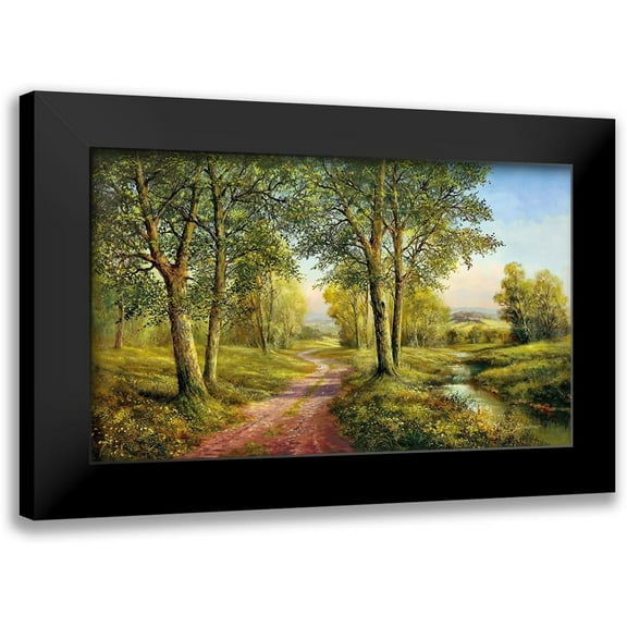 Buchner, H. 14x10 Black Modern Framed Museum Art Print Titled - CASTLE WAY