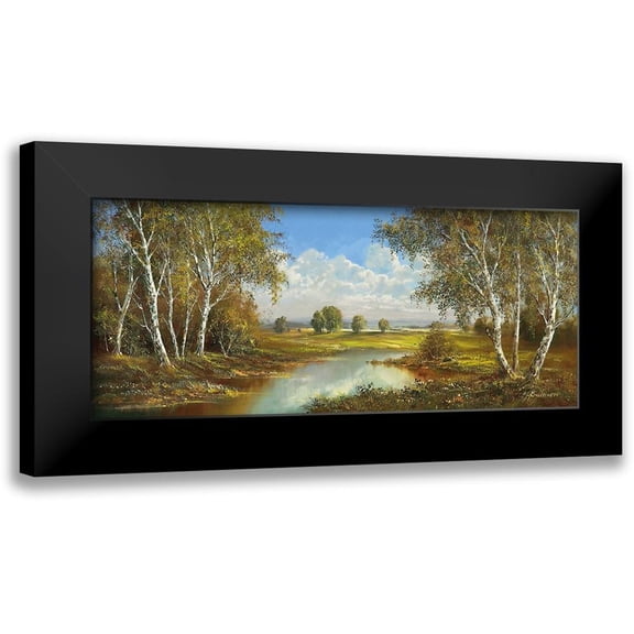 Buchner, H. 14x8 Black Modern Framed Museum Art Print Titled - SPRING IN HORNI RYBNIKY