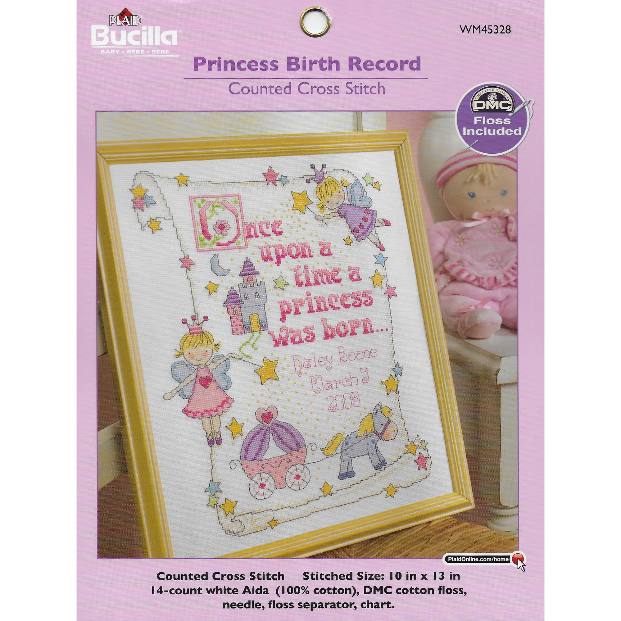 Cute Princess Embroidery Starter for Adults Beginners Stitch Craft 