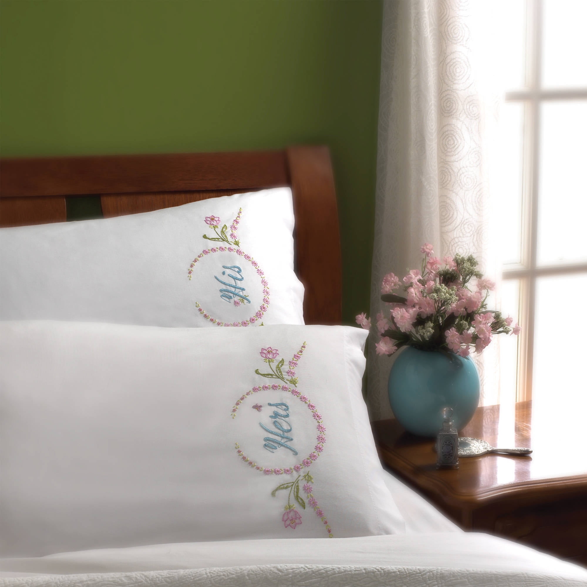 Bucilla 30" x 20" Stamped Cross Stitch & Embroidery His & Hers