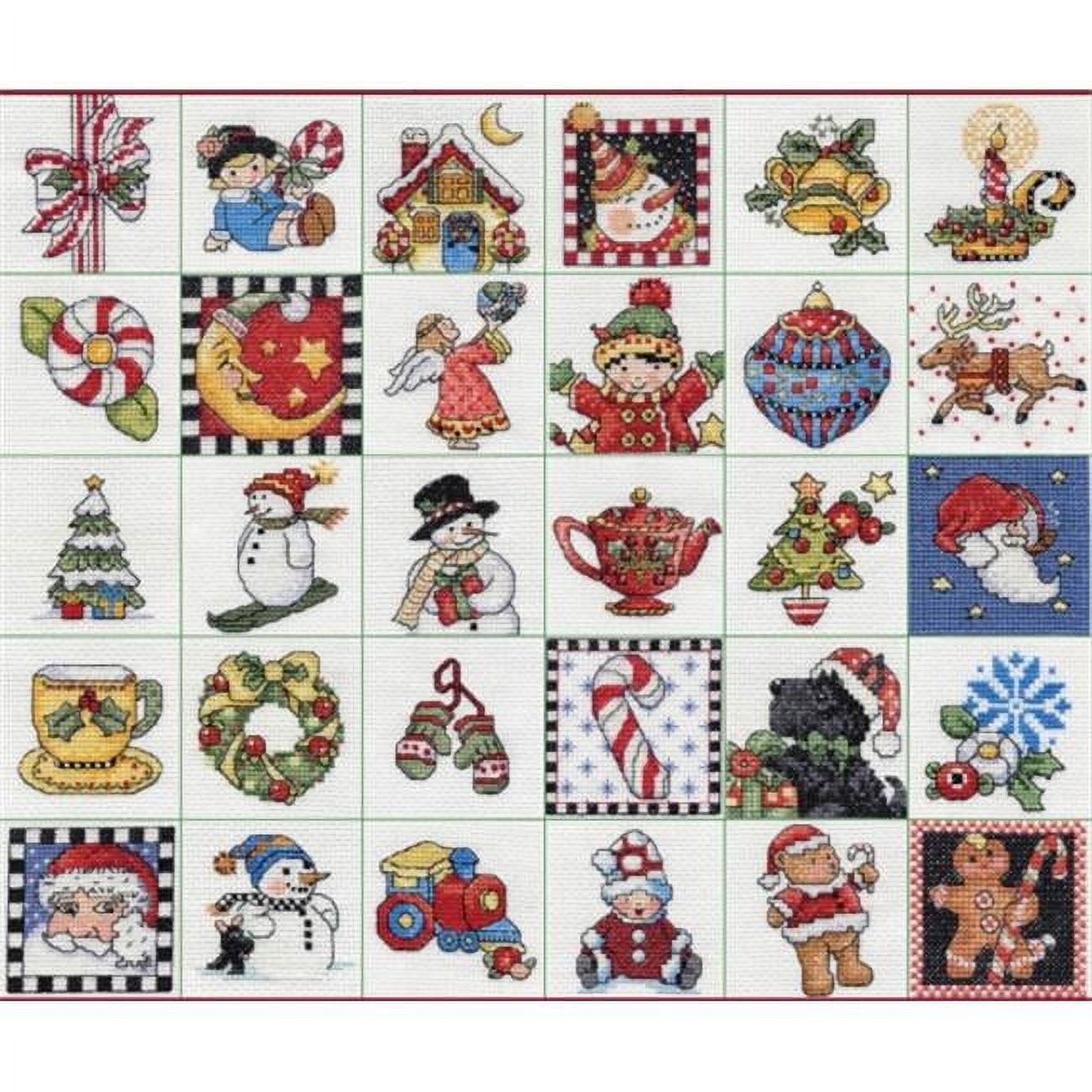 Bucilla 86138 Mary Engelbreit Ornaments Counted Cross Stitch Kit-2&apos;&apos;X2&apos;&apos; 14 Count Set Of 30 - image 1 of 2
