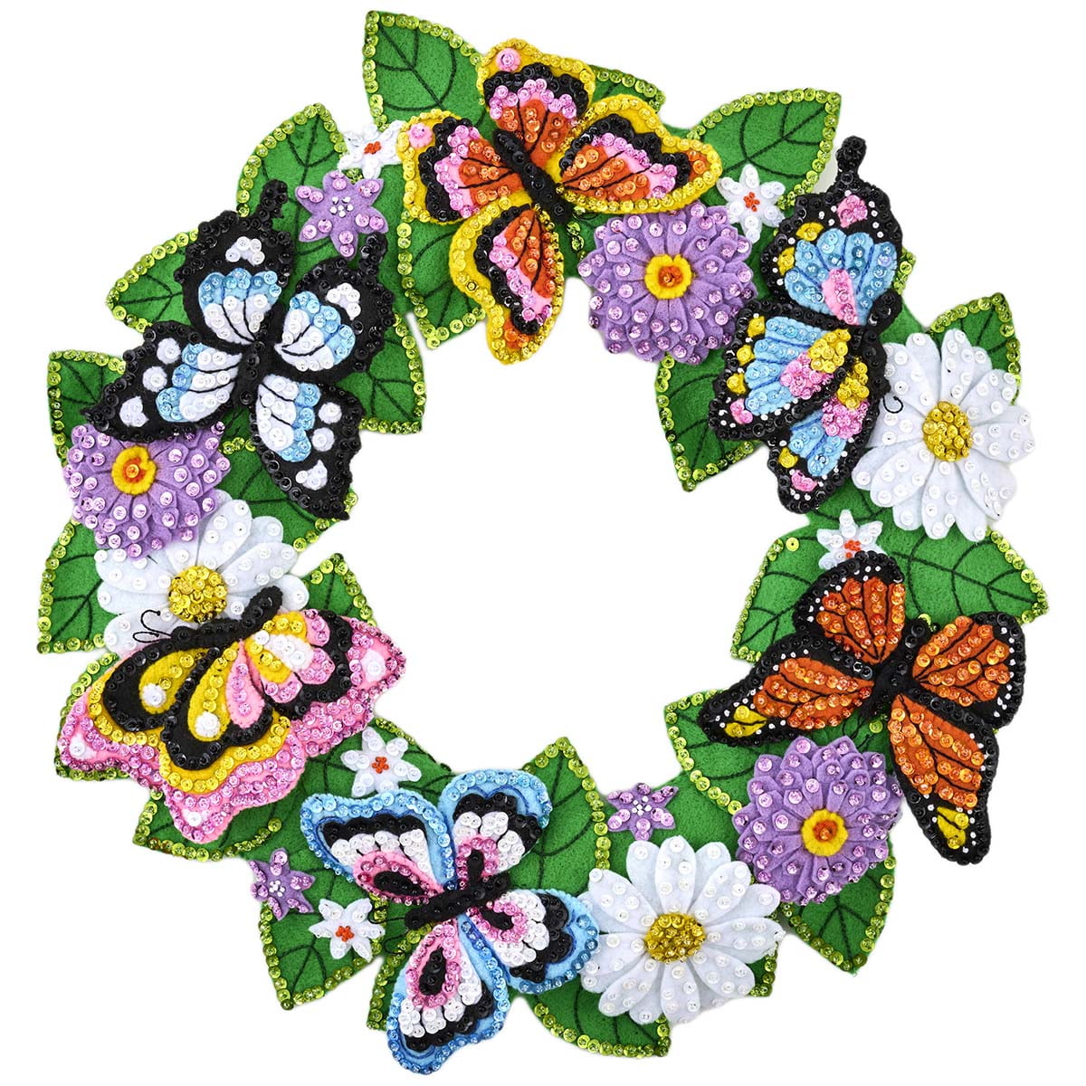 Bucilla® Butterfly Garden Wreath Felt & Sequin Kit