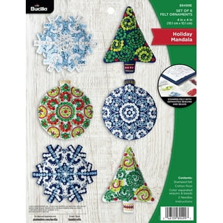 Bucilla Felt Ornaments Applique Kit Set Of 14 Merry