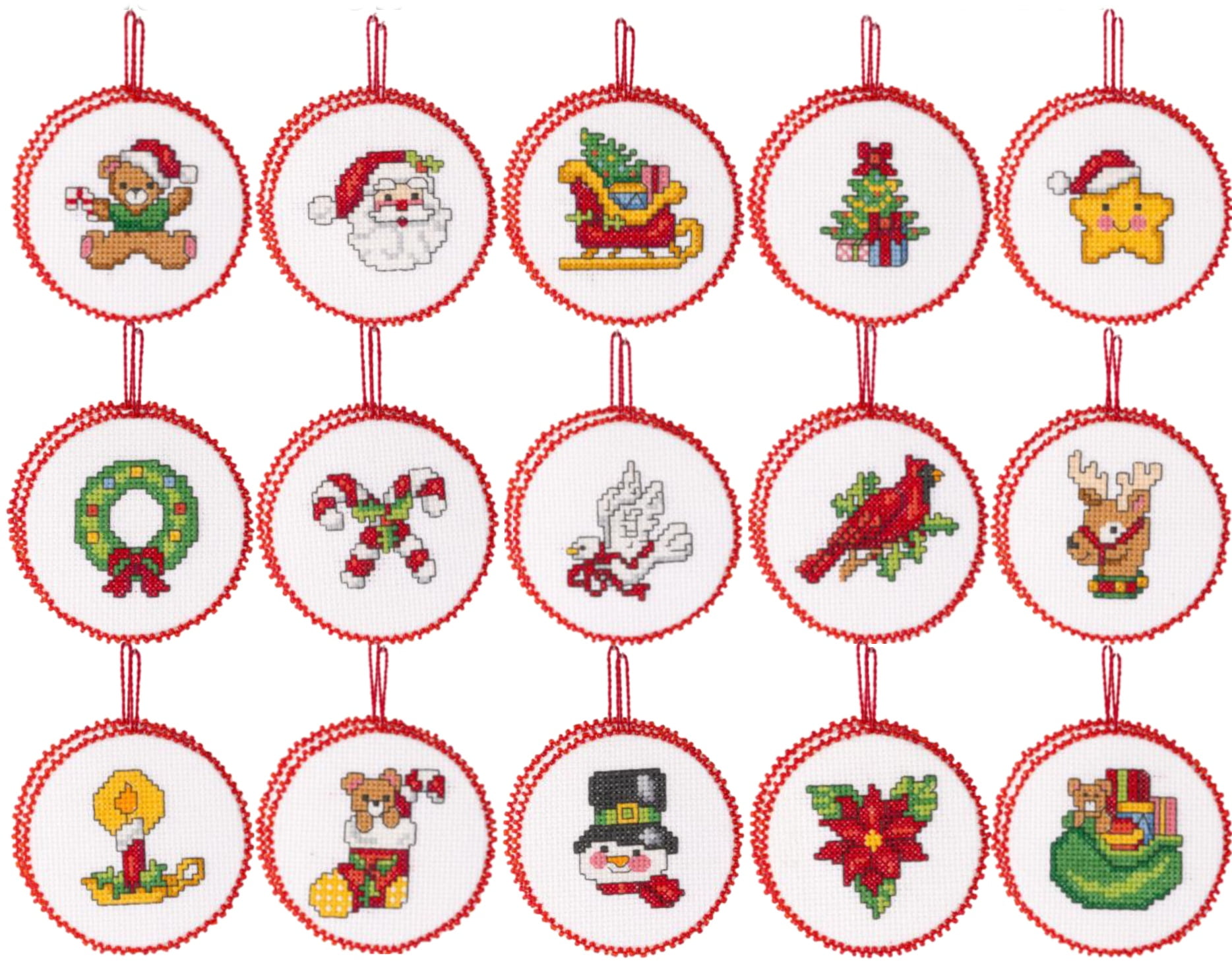 Cross Stitch Kit Christmas Retro Cars Christmas Ornament Kit -  Canada