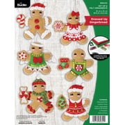 Bucilla  Dressed up Gingerbread Felt & Sequin Kit