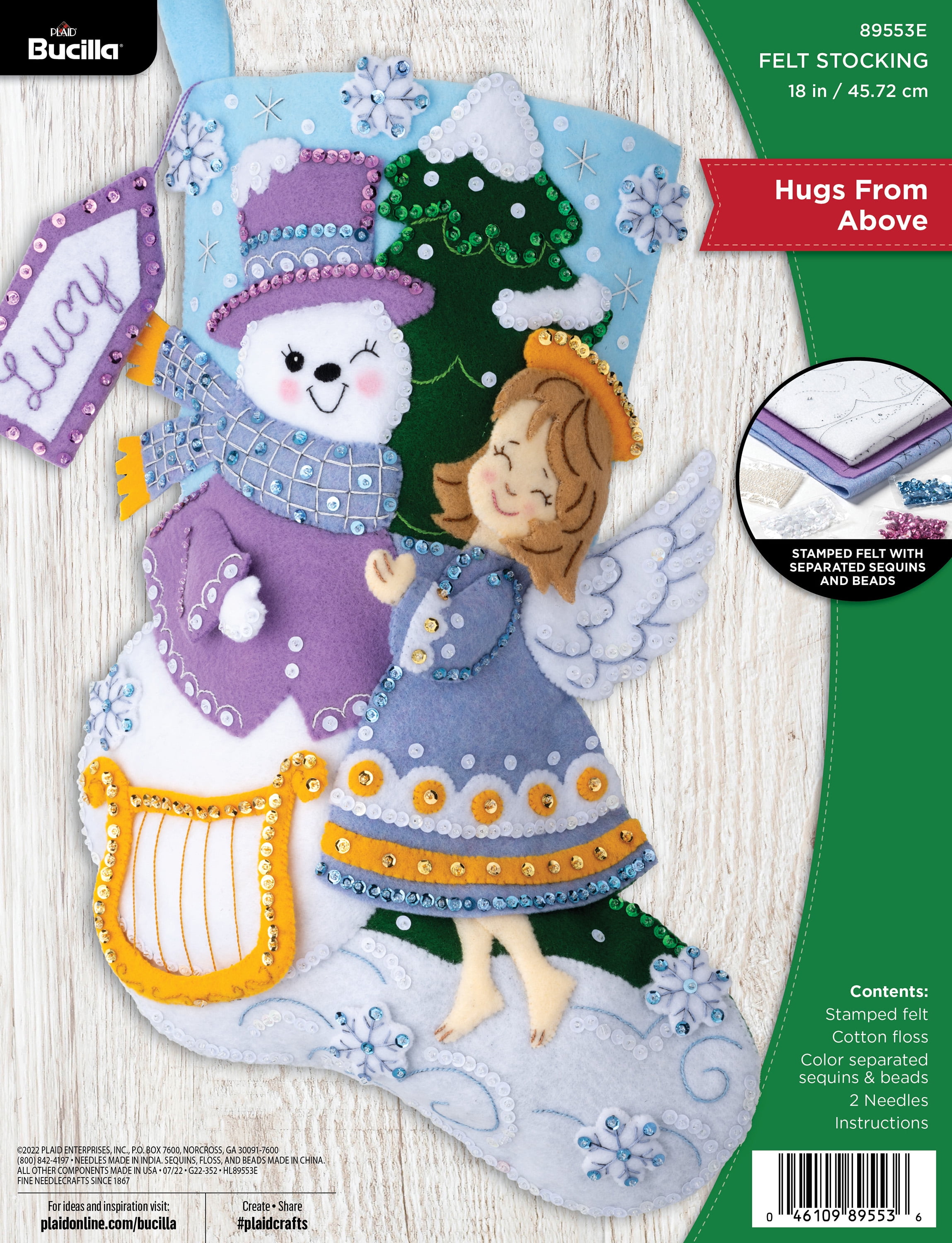 Shop Plaid Bucilla ® Seasonal - Felt - Stocking Kits - Season's Greetings -  89618E - 89618E