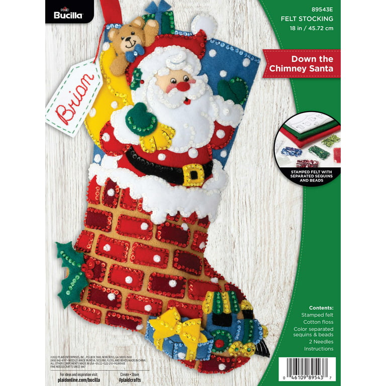 Bucilla Christmas Angel Felt Applique Stocking Kit