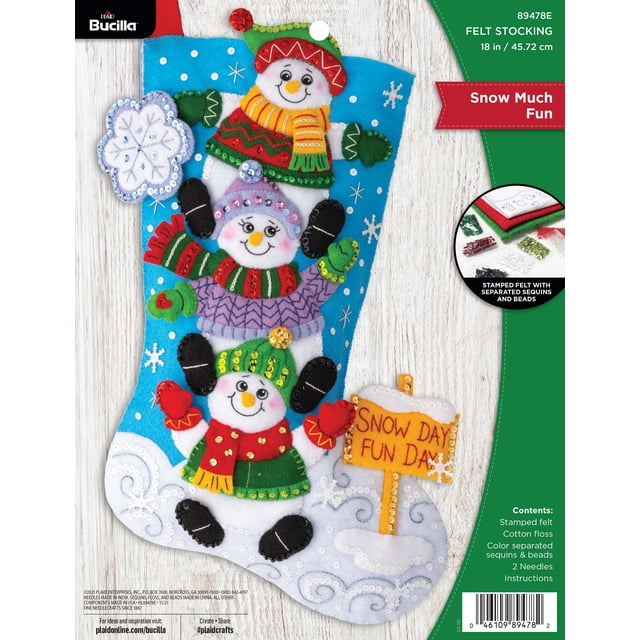Bucilla Feutre Applique Kit Décoration Maison - Guirlande Linge 27 X 12,7 Cm 86683