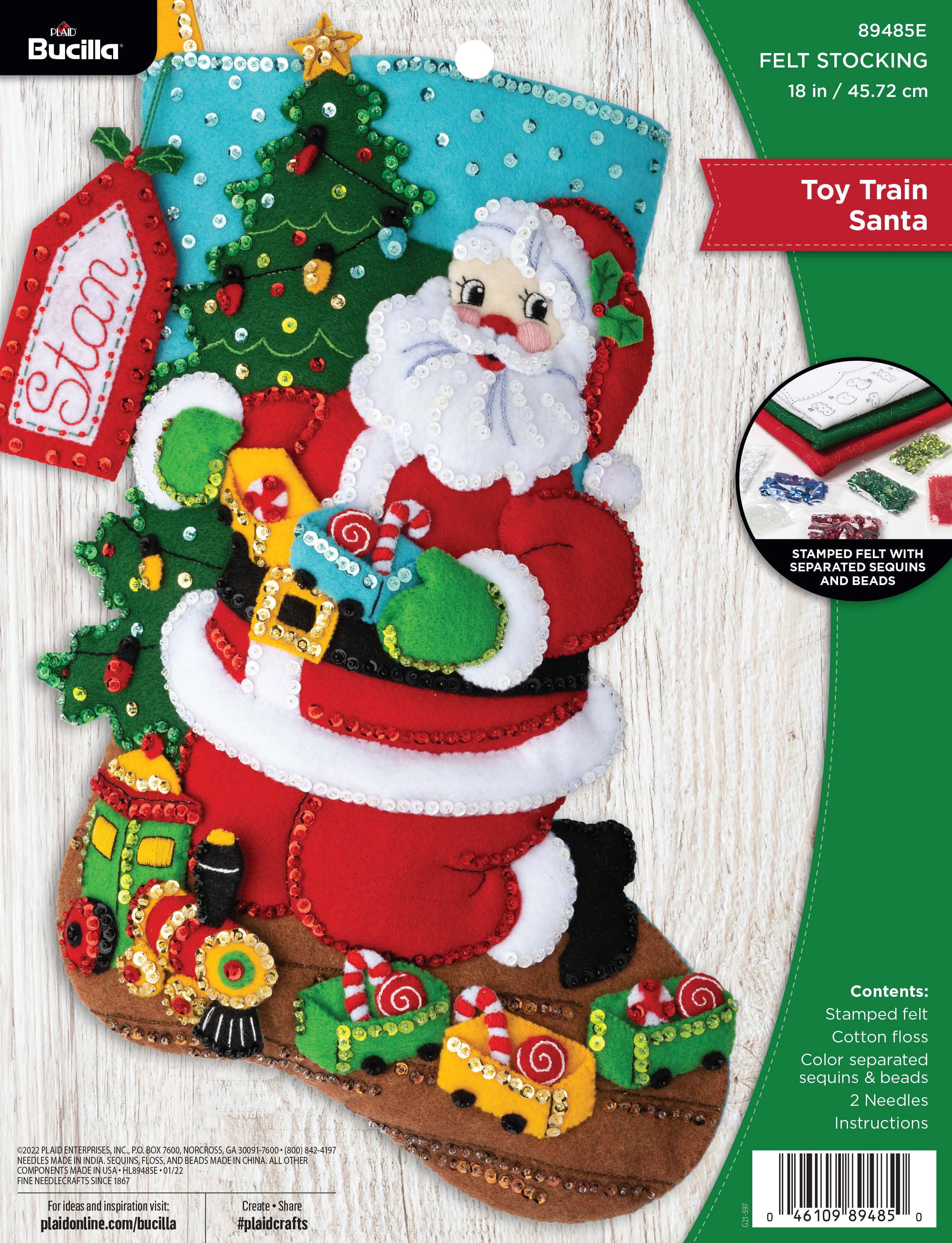 Bucilla Felt Applique Stocking Kit, Christmas On The Farm