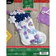 thumbnail image 1 of Bucilla Felt Applique Christmas Stocking Kit, Frosty Night, 18", 1 of 5