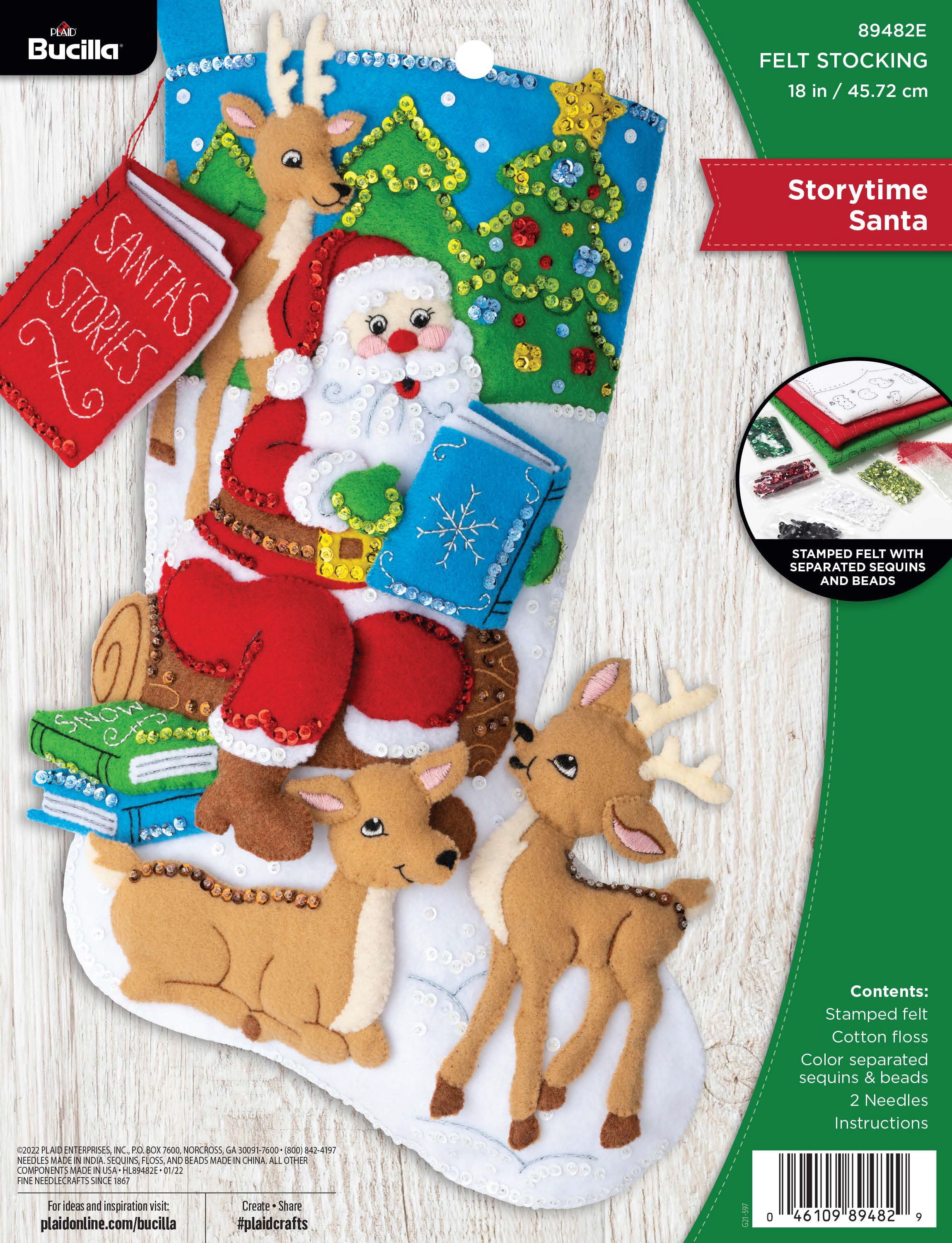 Sugar Plum Fairy Felt Christmas Stocking Kit - Bucilla Felt Stockings at  Weekend Kits