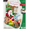 thumbnail image 1 of Bucilla Felt Applique DIY Christmas Stocking Kit, 18", Toys from Santa, 1 of 8