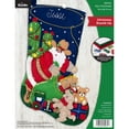 thumbnail image 1 of Bucilla Felt Applique DIY Christmas Stocking Kit, Christmas Round-up, 18", 1 of 8