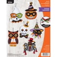 thumbnail image 1 of Bucilla Felt Applique DIY Holiday Ornament Kit, Vintage Halloween, Set of 6, 1 of 11